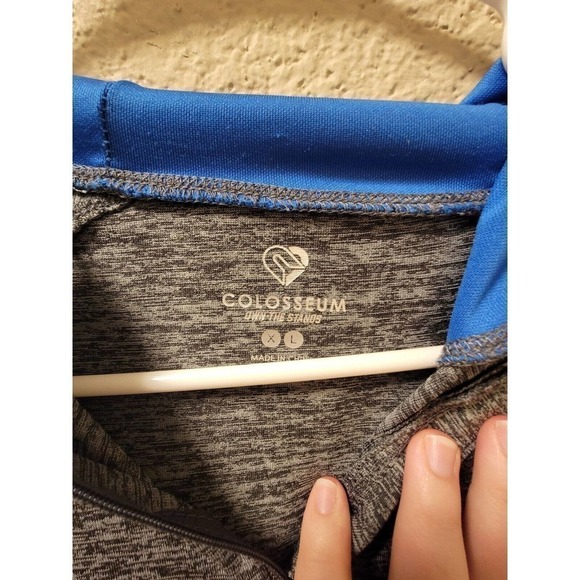 UCLA Colosseum Womens Long Sleeve Quarter Zip, Blue And Gray Size XL - Picture 3 of 6